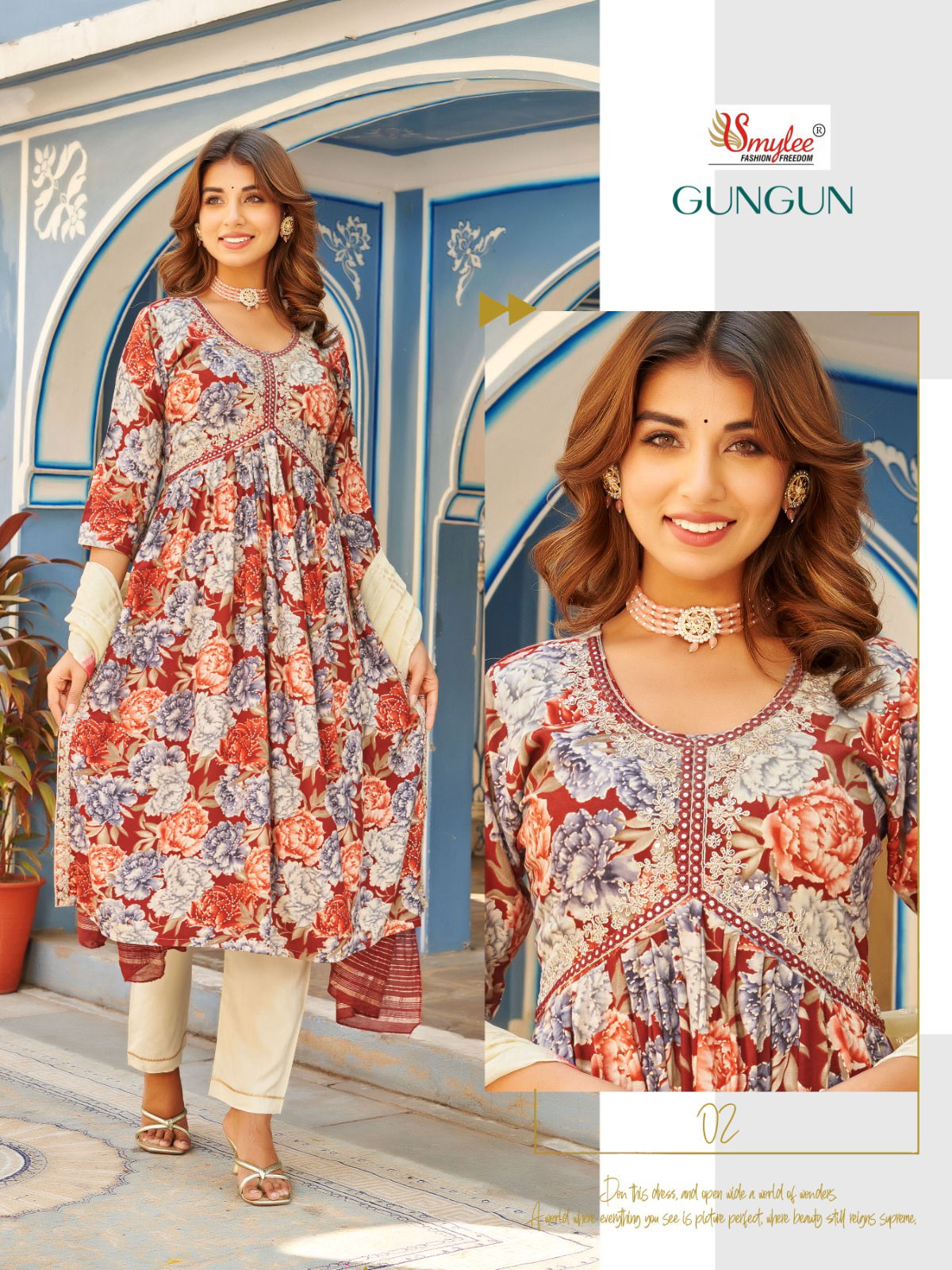 Gun Gun By Rung Rayon Alia Cut Kurti With Bottom Dupatta Wholesalers In Delhi